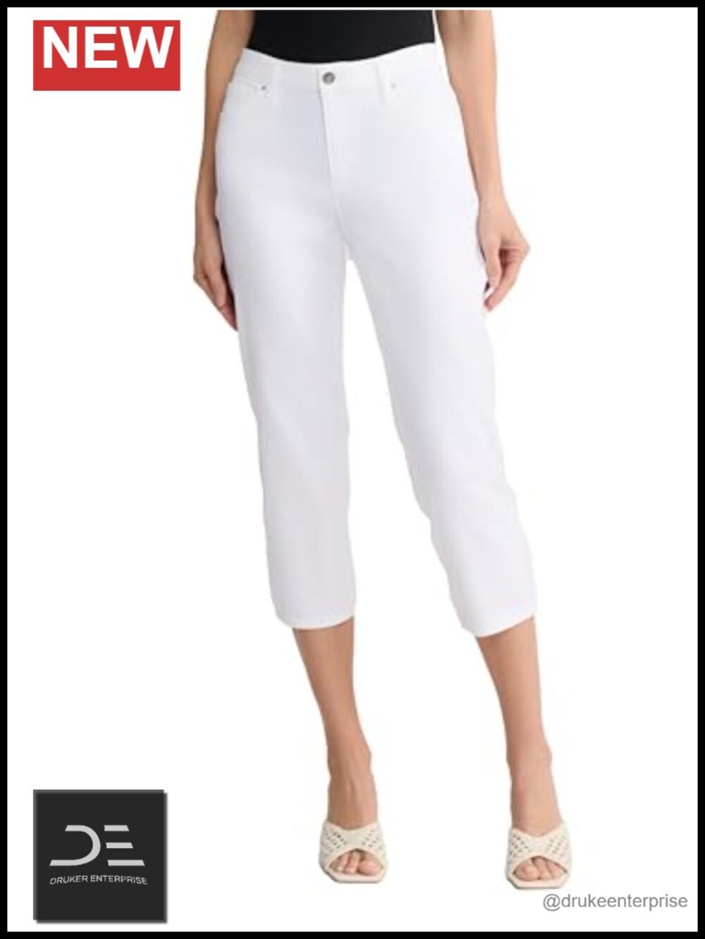 Women's Straight Leg Stretch Denim Jeans Mid Rise